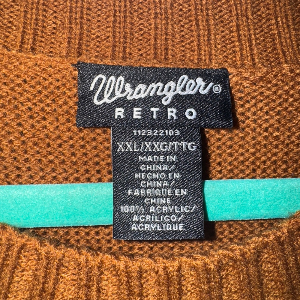 Wrangler Retro Knit Steerhead Pullover Western Sweater Size XXL - Picture 5 of 7
